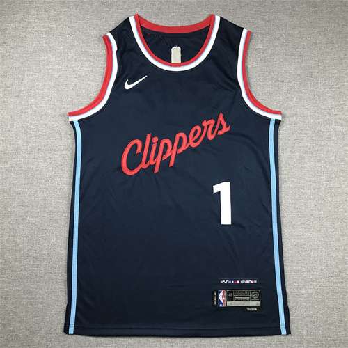 20242025 Clippers No 1 Harden Nuovo Blu Scuro