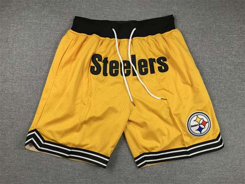 justdon justdon pantaloni da basket pantaloncini gialli della squadra di football NFL Steelers