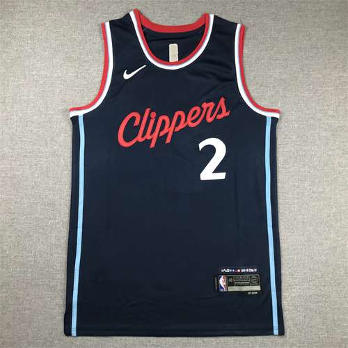 20242025 Clippers No 2 Leonards nuovo blu scuro