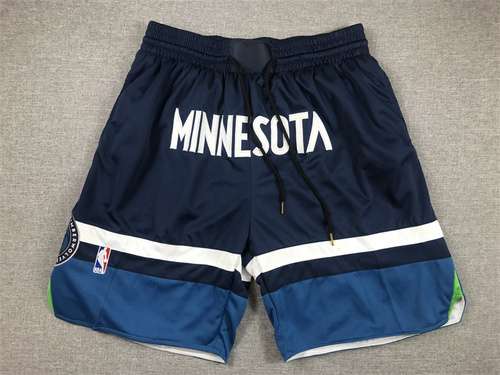 Pantaloni da basket Justdon Pantaloni blu regolari dei Timberwolves