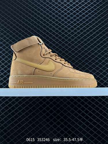 23 Nike Air Force High 7 LV8 WheatFlax Air Force One sneakers sportive casual classiche in pelle hig