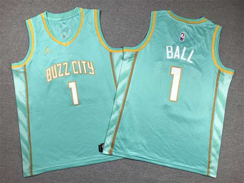 Abbigliamento per bambini 24 stili Hornets No 1 LaMelo Ball City Edition Verde