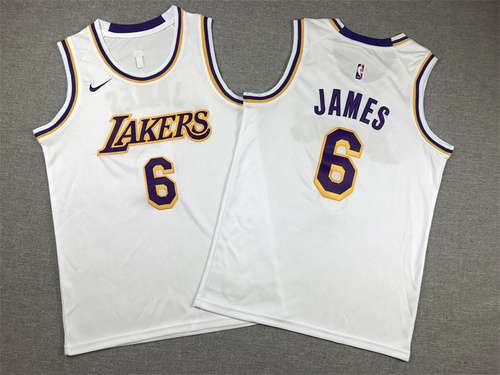 Abbigliamento per bambini Lakers No 6 James White Girocollo