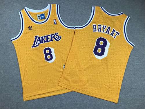 Abbigliamento per bambini Lakers No 8 Kobe Bryant Yellow Clover