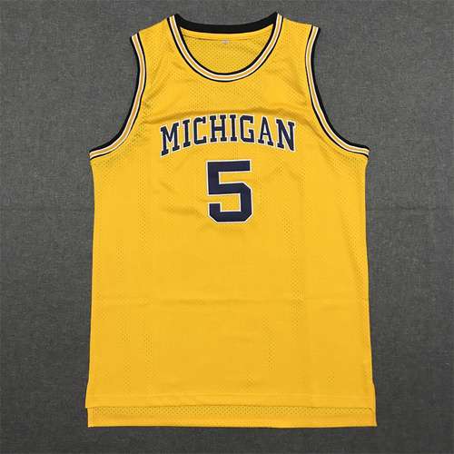 Jalen Rose Università del Michigan n. 5 Giallo