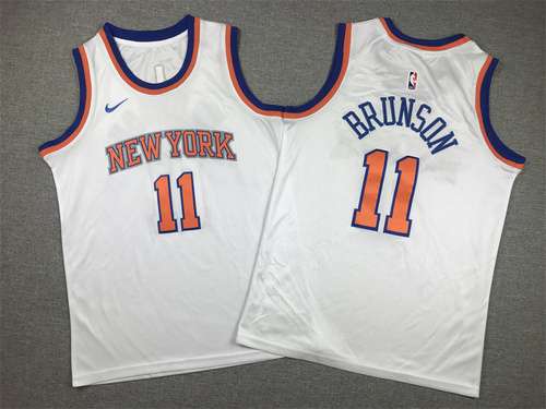 Abbigliamento per bambini Knicks No 11 Jalen Brunson Bianco