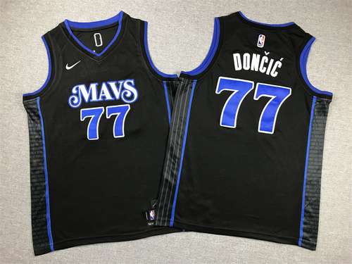 Abbigliamento per bambini 24 modelli Mavericks No 77 Doncic City Edition Blu scuro