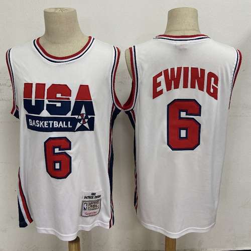 Replica n. 6 Ewing White dei Giochi Olimpici USA del 1992