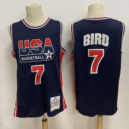 Replica del Dream Team dei Giochi Olimpici USA del 1992 n. 7 Bird Blue