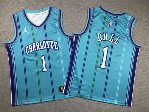 Abbigliamento per bambini Hornets No 1 LaMelo Ball Verde