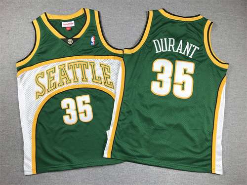 Abbigliamento per bambini SuperSonics No 35 Durant Retro Etichetta Verde