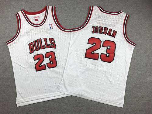 Abbigliamento per bambini Bulls No 23 Jordan Mesh Retro Bianco