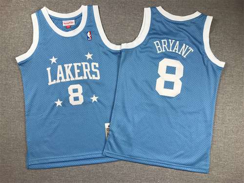 Abbigliamento per bambini Lakers No 8 Kobe Bryant fourstar blu