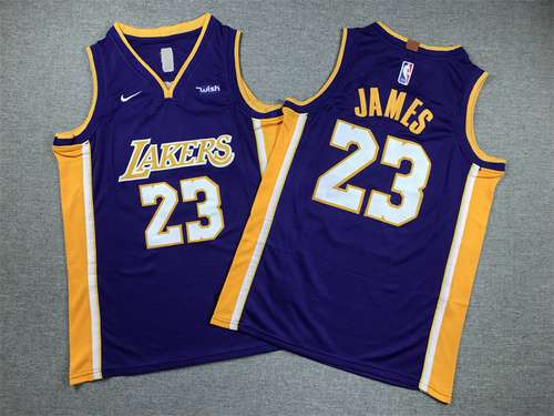 Abbigliamento per bambini Lakers No 23 James viola Vneck