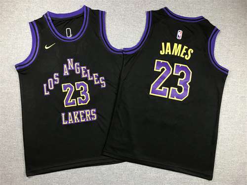 Abbigliamento per bambini 24 stili Lakers No 23 James City Black