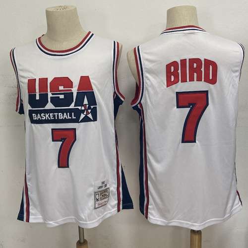 Replica del Dream Team dei Giochi Olimpici degli Stati Uniti del 1992 n. 7 Bird White