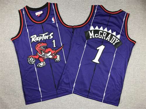 Abbigliamento per bambini Raptors No 1 Tracy McGrady Purple Dragon