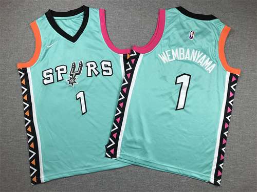 Abbigliamento per bambini 23 stili Spurs No 1 Wenbanyama City Edition Verde