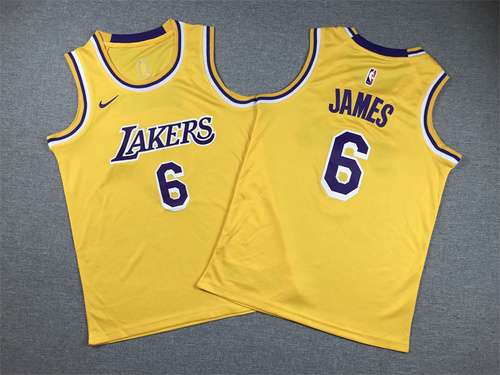 Abbigliamento per bambini Lakers No 6 James Girocollo giallo