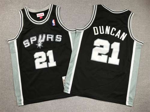 Abbigliamento per bambini Spurs No 21 Duncan Retro Nero