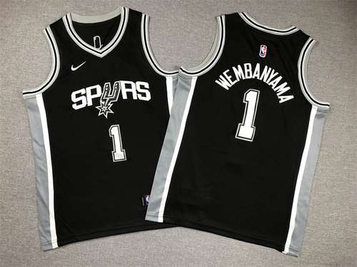 Abbigliamento per bambini Spurs No 1 Wenbanyama Nero