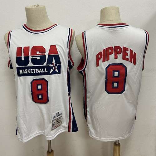 Replica del Dream Team dei Giochi Olimpici degli Stati Uniti del 1992 n. 8 Pippen White