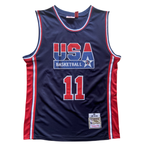 Replica del Dream Team dei Giochi Olimpici USA del 1992 n. 11 Malone Blue