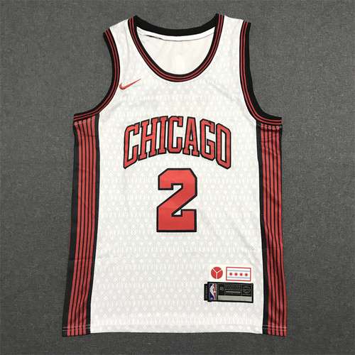 23a stagione Bulls No 2 Ball City Edition Bianco