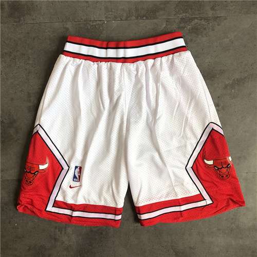 Pantaloni in rete retrò bianchi Bulls