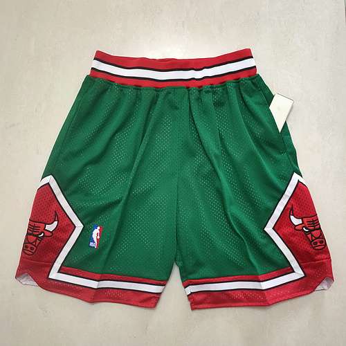 Pantaloni con tasche per il 75° anniversario verde Bulls della 23a stagione