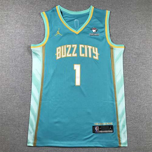 24a stagione Hornets No 1 LaMelo Ball City Edition Verde