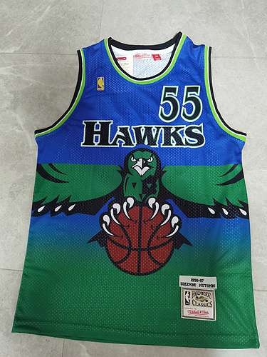 Eagles No 55 Mutombo retrò verde