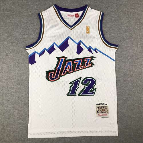 Jazz n. 12 John Stockton Snow Mountain White