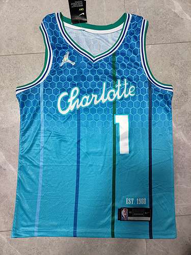 22a stagione Hornets No 1 LaMelo Ball City Edition Blu