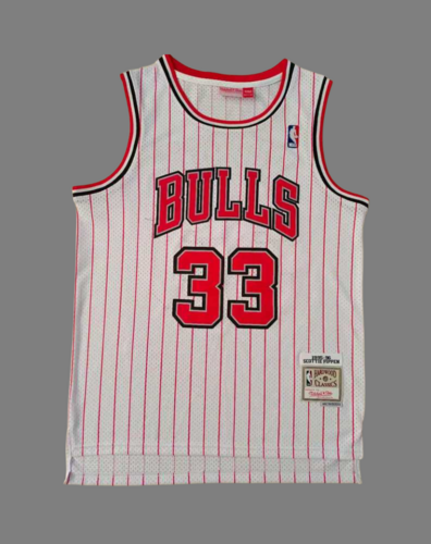 Bulls No 33 Pippen Retro strisce rosa