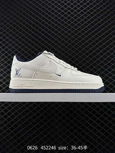 23 LVx Air Force Low bianco e blu ultimo originale e cartone originale per creare una versione pura 