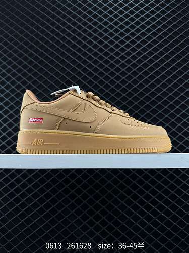 4 Nike Air Force Low Wheat, co-branding Air Force One, sneakers sportive casual basse e versatili. L