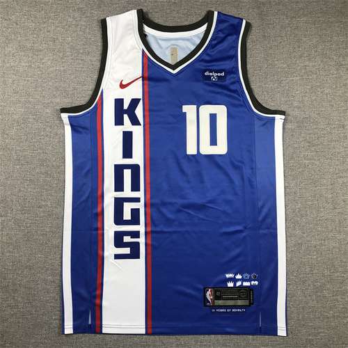 24a stagione Kings No 10 Domantas Sabonis City Edition Blu