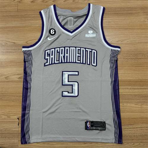 Kings No 5 DeAaron Fox City Edition Grigio