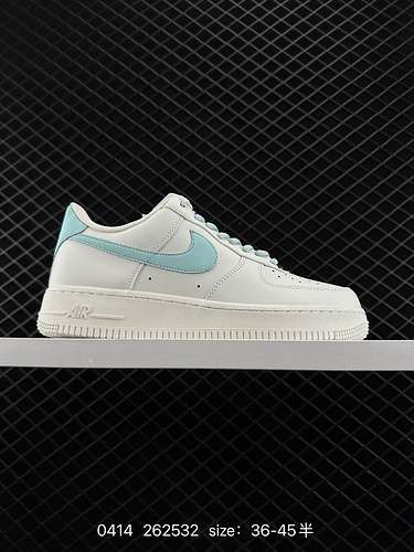 6 Nike Air Force Low 7 Bianco latte blu Ultimo originale e cartone originale Crea una versione Air F