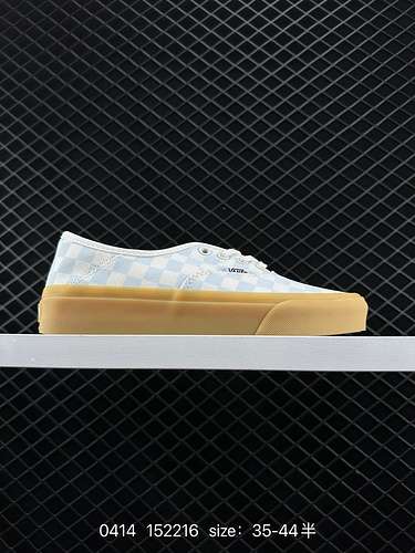 8 Vans Era Yuanyang scacchiera con giunture blu e bianche design asimmetrico a contrasto Il più gran