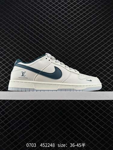 24 Corporatelevel LV x Nike Dunk Low Beige e Blue Hook Questo modello sostiene la rottura delle trad