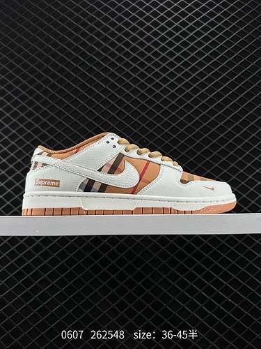 24 Corporate Supreme x Nike Dunk Low Orange Plaid Questo modello sostiene la rottura delle tradizion