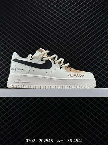 23 Personalizzazione popolare ufficiale Tema 2D Nike Air Force Low7 cappuccino stampa a getto d'inch