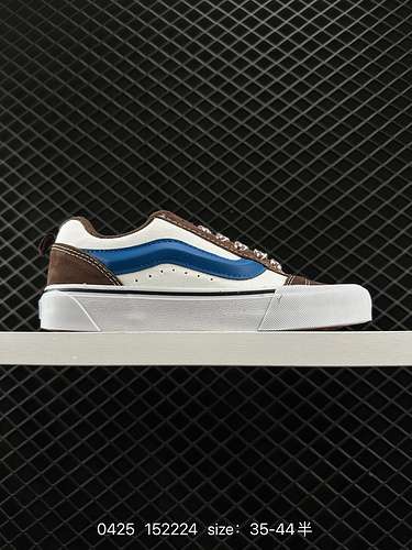 2 Vans Classics Knu Skool scarpe da pane con linguetta spessa e lacci a scacchiera Vans super popola