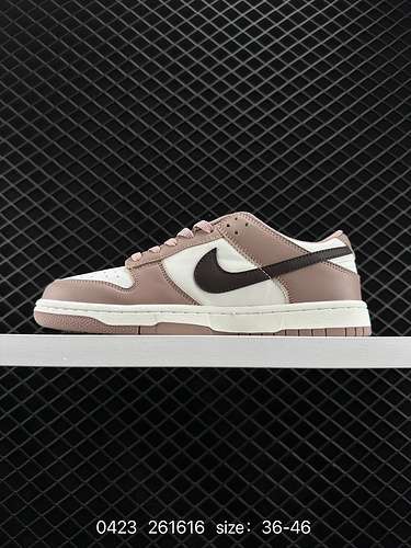 8 Nike SB Dunk Low Pasta di fagioli in polvere L'intero corpo della scarpa è realizzato in pelle col