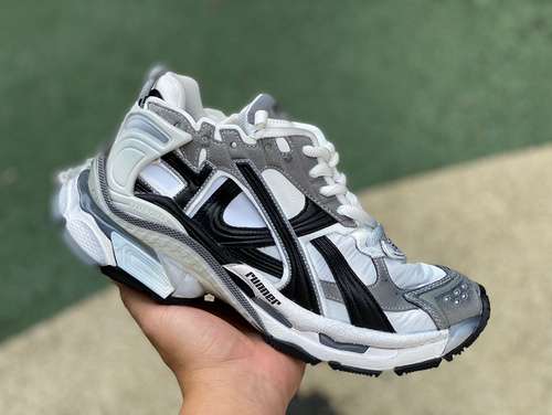 Balenciaga 7.0 Blanco Gris Negro M Pure Original ⚡️ Balenciaga Runner Grafhti Mesh Lace Up Low Top D