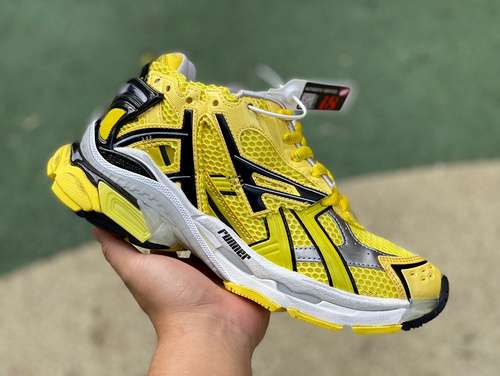 Balenciaga 7.0 amarillo y negro M puro original⚡️ Balenciaga Runner Grafhti malla con cordones escot