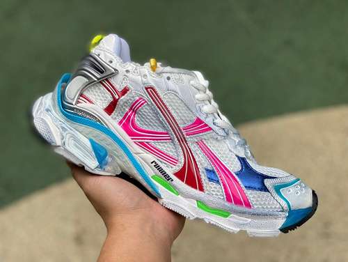 Balenciaga 7.0 blanco polvo azul M puro original ⚡️ Balenciaga Runner Grafhti malla con cordones esc