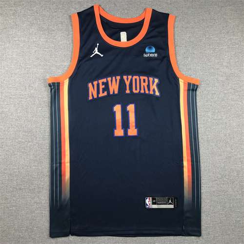 Knicks No 11 Jalen Brunson Annuncio Edizione Nero